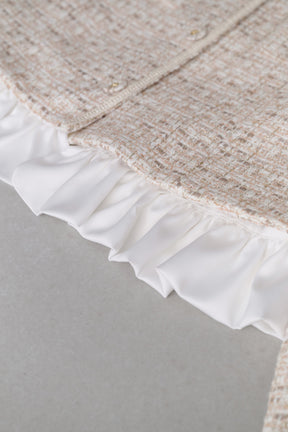 Ruffle Hem Tweed Jacket