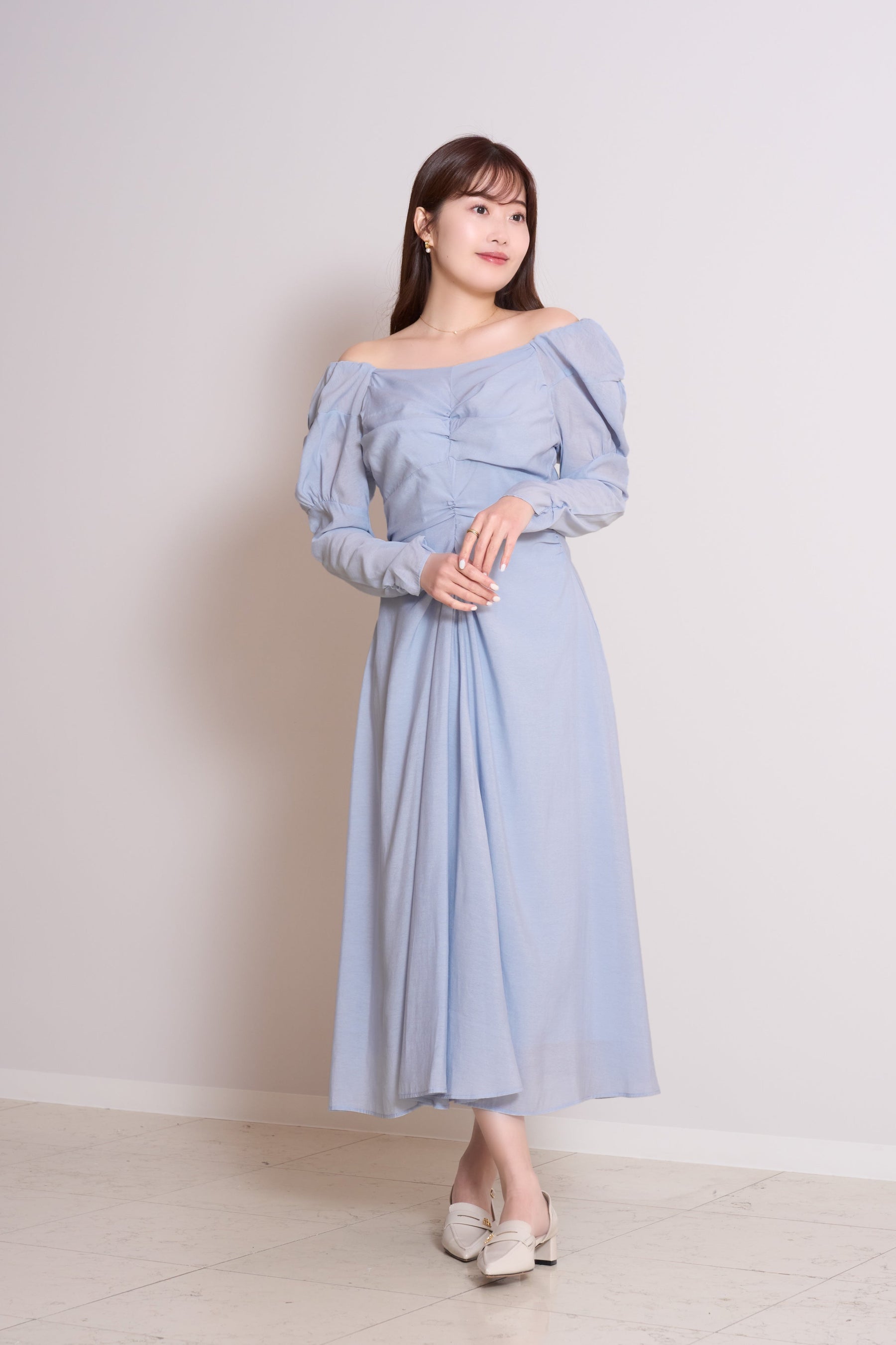 Camellia Sleeve Long Dress