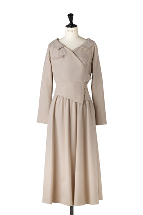 Cache-Coeur Peplum Shirt Dress