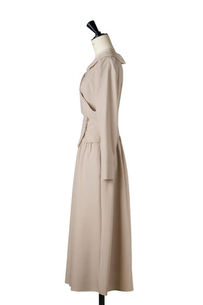 Cache-Coeur Peplum Shirt Dress