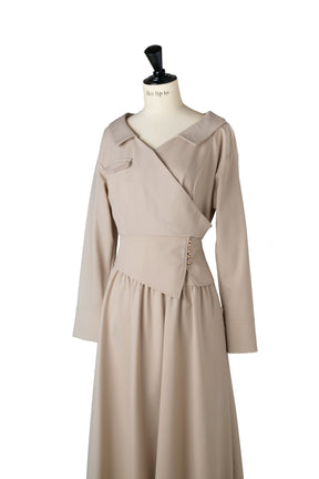 Cache-Coeur Peplum Shirt Dress