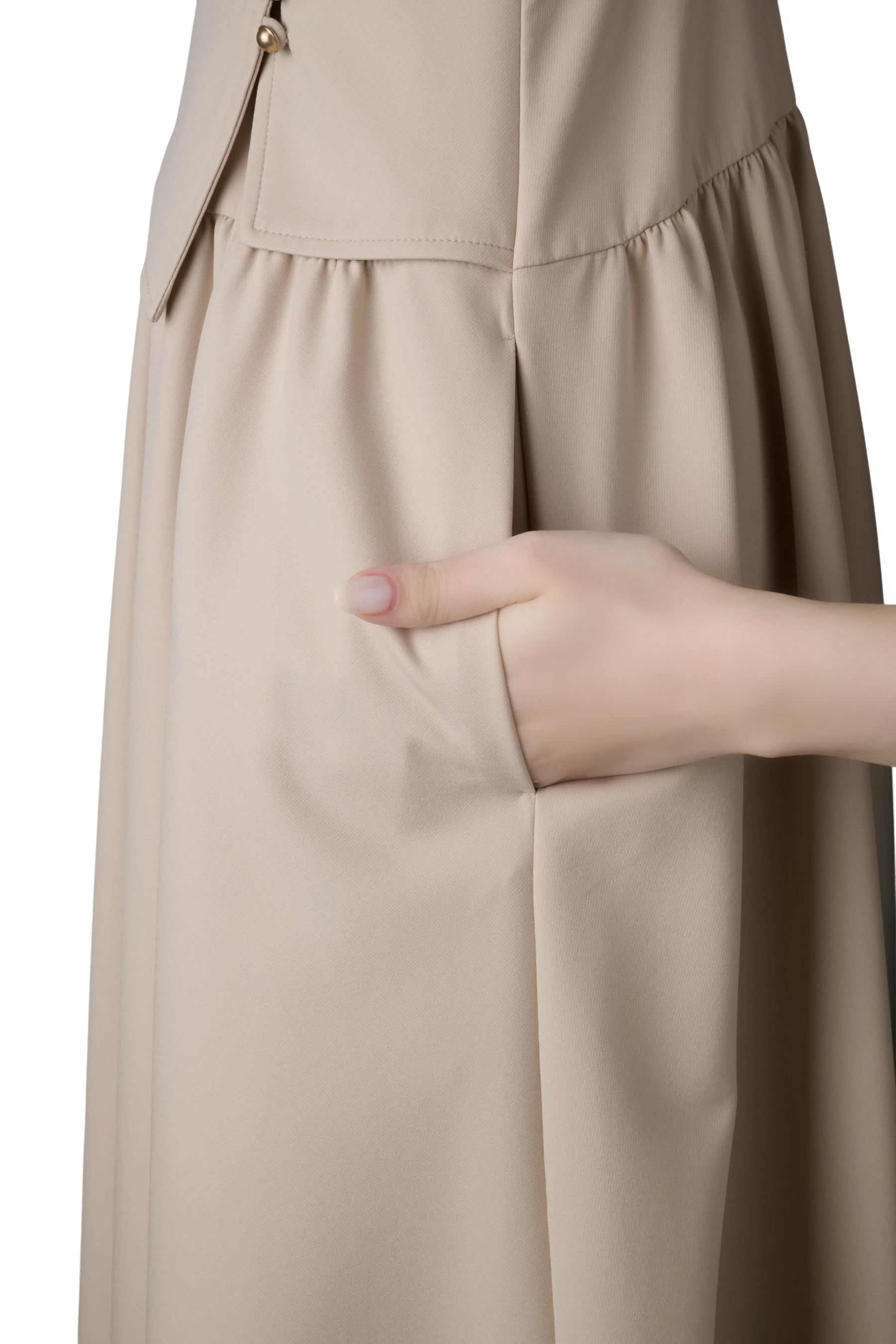 Cache-Coeur Peplum Shirt Dress