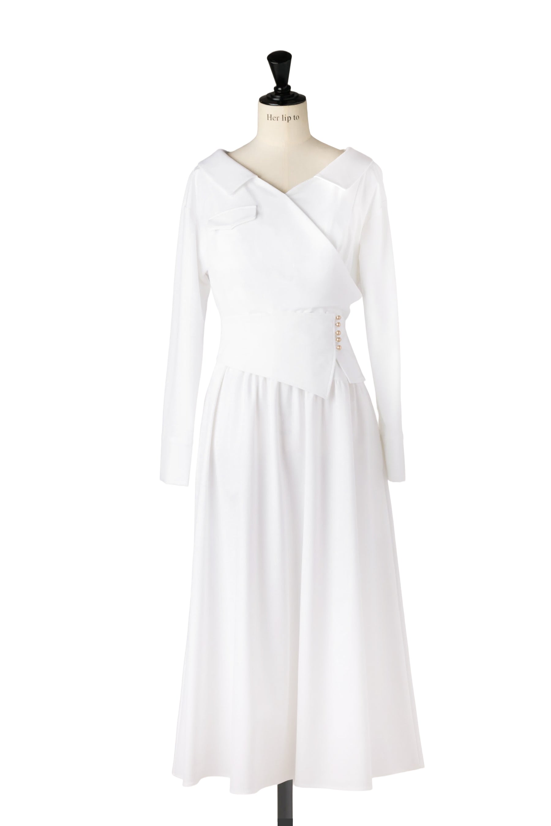 Cache-Coeur Peplum Shirt Dress