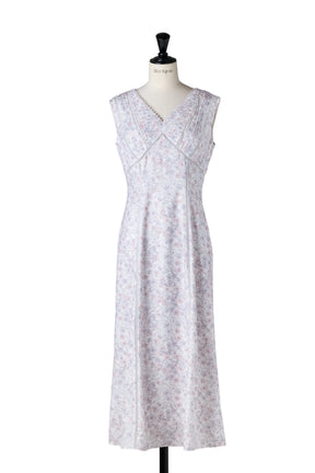 [New color] Lace Trimmed Floral Dress