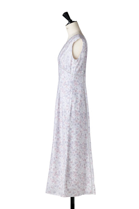 [New color] Lace Trimmed Floral Dress