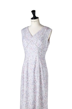 [New color] Lace Trimmed Floral Dress