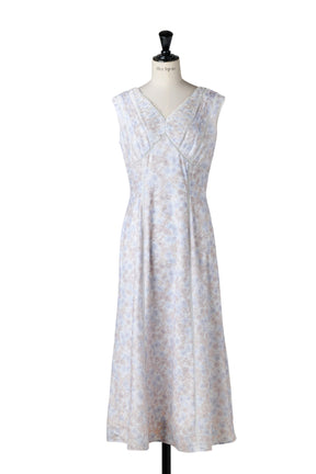 [New color] Lace Trimmed Floral Dress