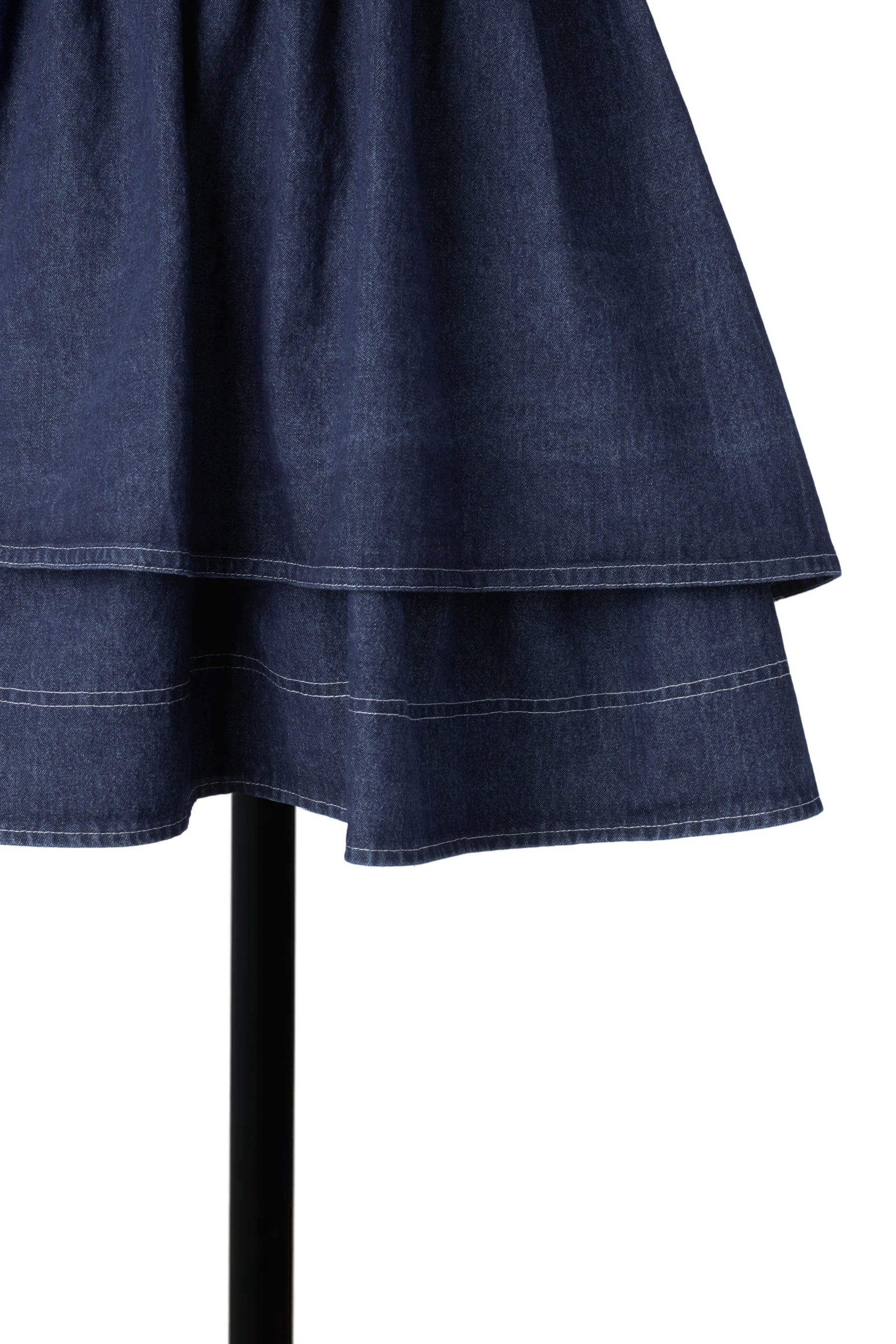 Tiered Denim Mini Dress