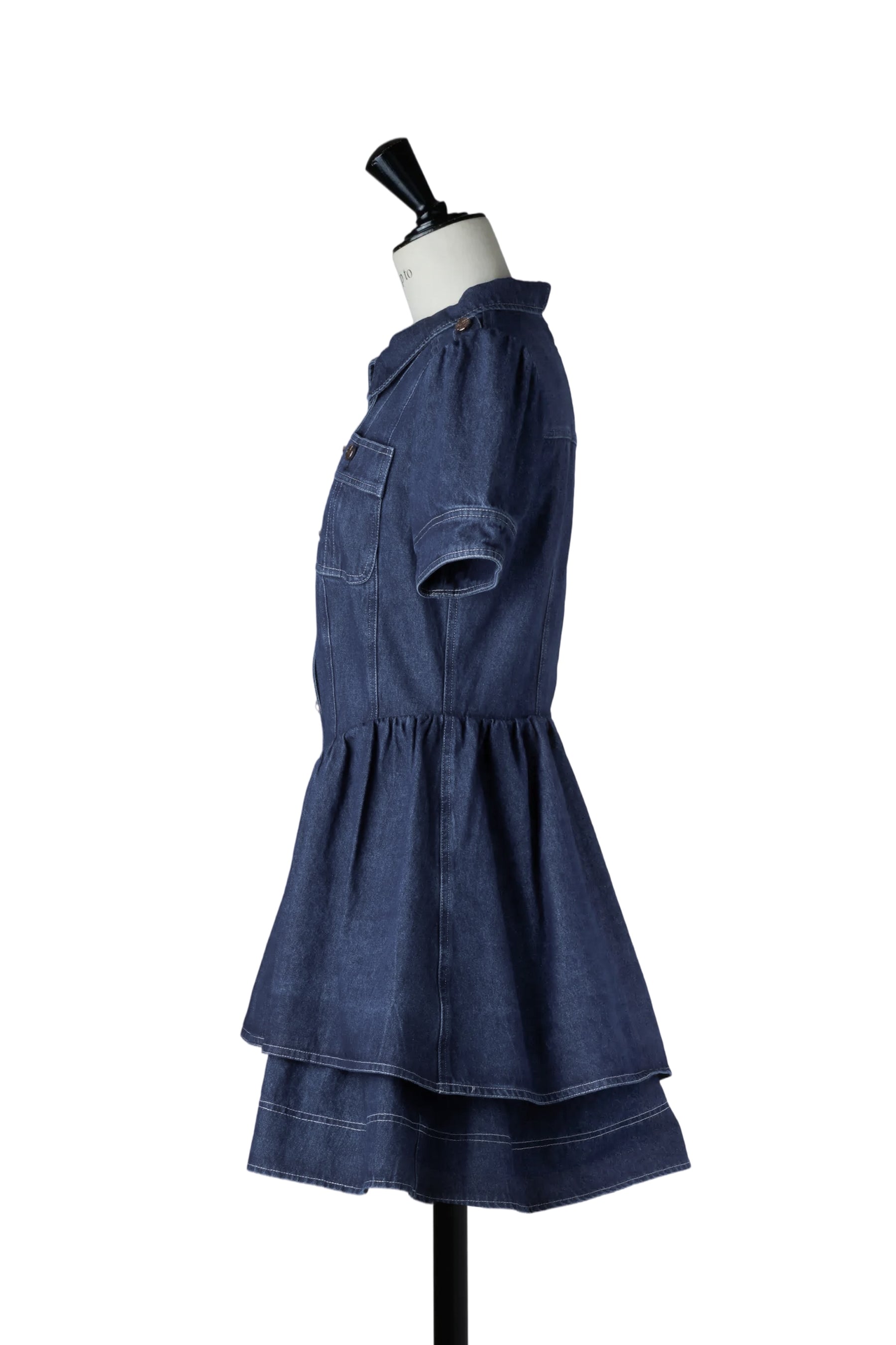 Tiered Denim Mini Dress