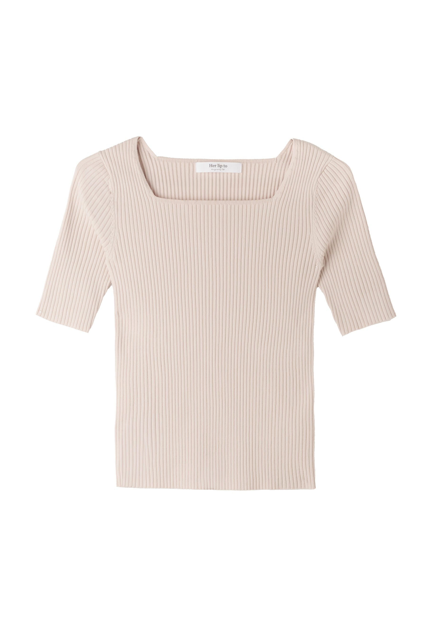 Square Neck Ribbed Pullover