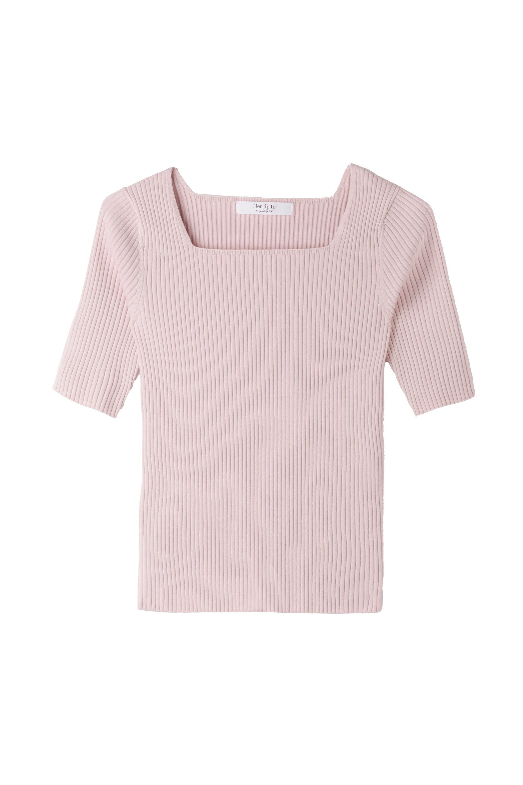 Square Neck Ribbed Pullover