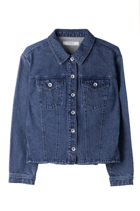 Peplum Back Denim Jacket
