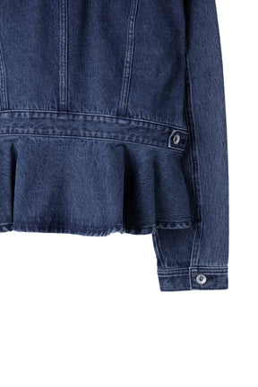 Peplum Back Denim Jacket