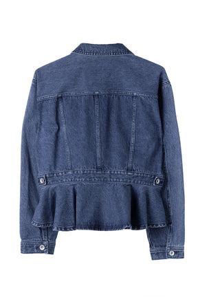 Peplum Back Denim Jacket