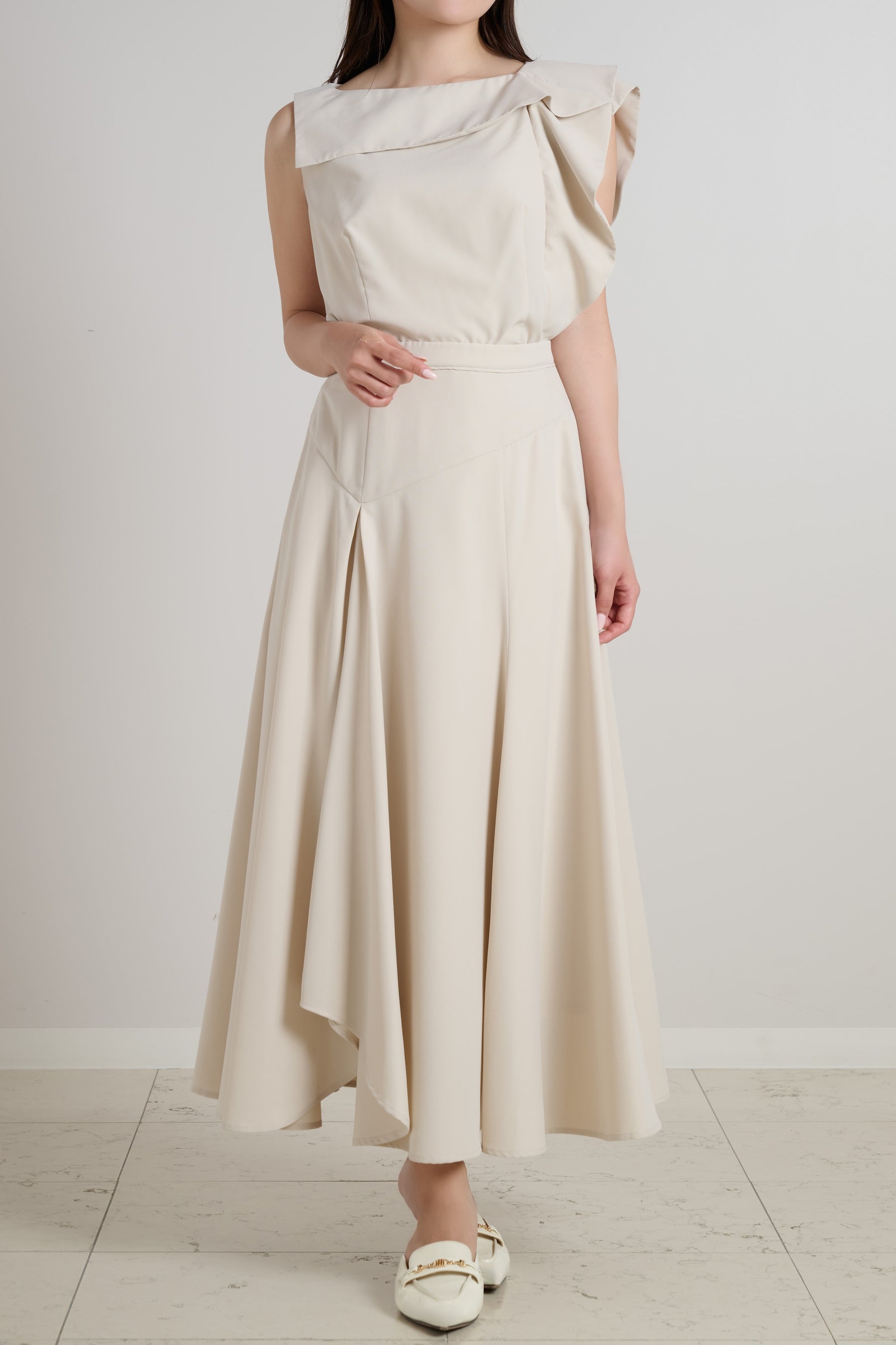 Lilia Paneled Flared Skirt