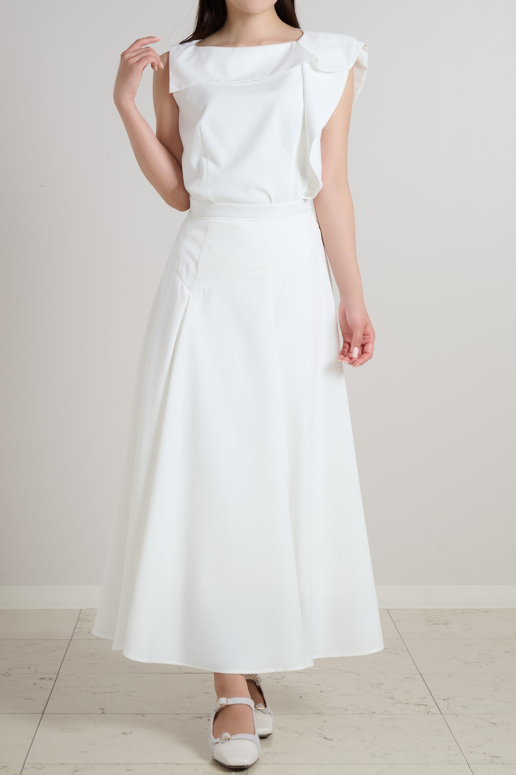 Lilia Paneled Flared Skirt