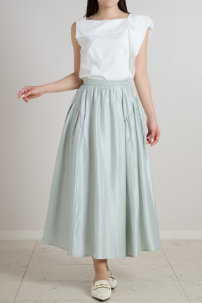 Luminous Organza Gathered Skirt