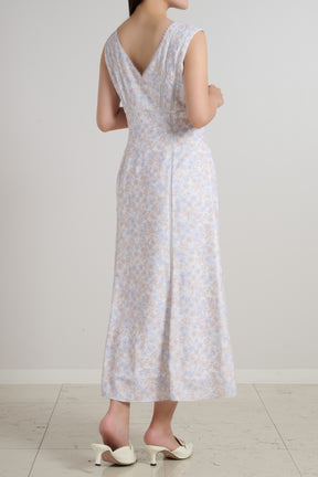 [New color] Lace Trimmed Floral Dress