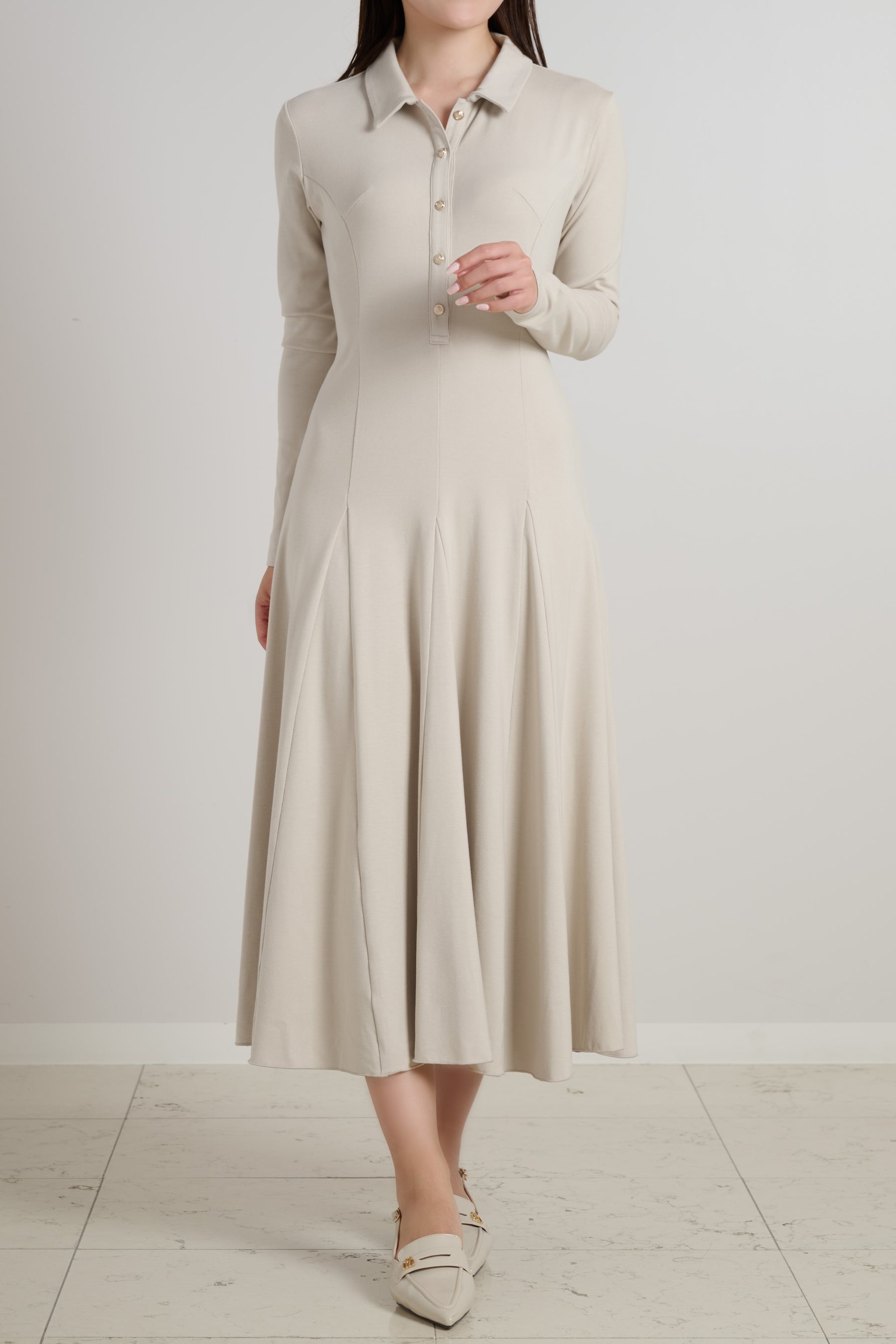 Smooth-Touch Long Polo Dress