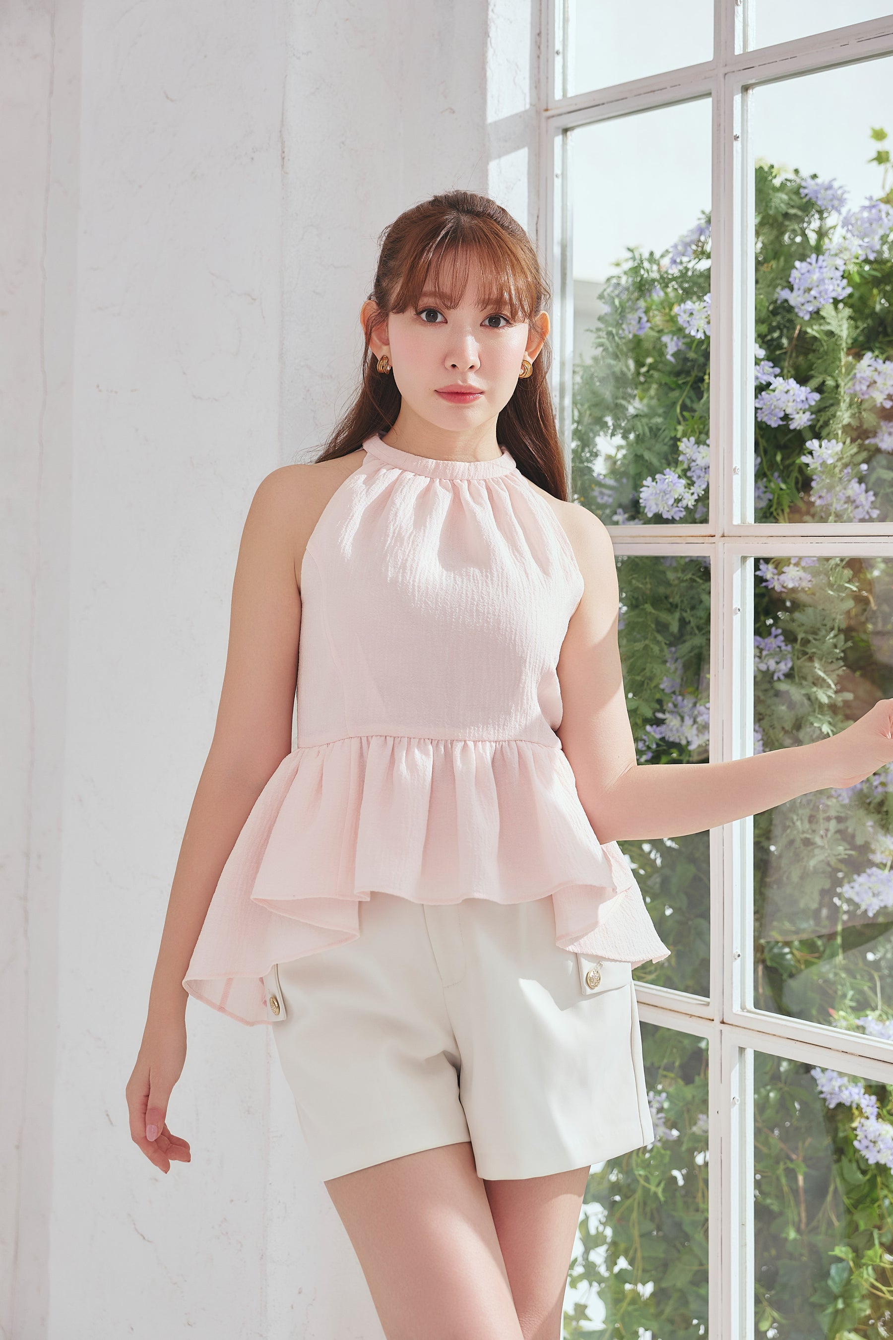 Mila Bow Peplum Blouse		