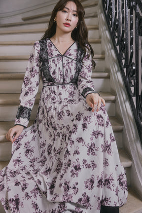 Grasse Floral Pleated Dress