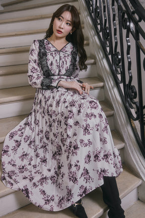 Grasse Floral Pleated Dress