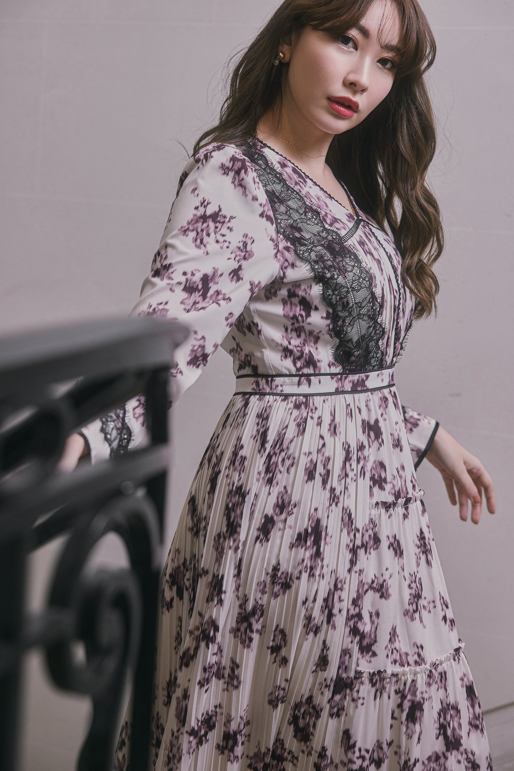 Grasse Floral Pleated Dress