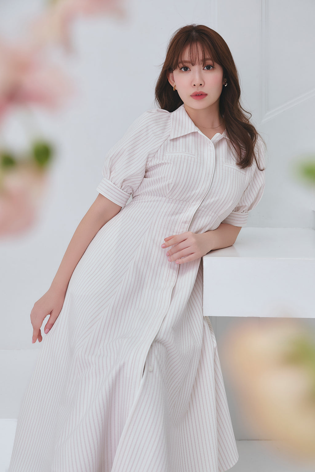 L'Or Volume Shirt Dress ロル ボリュームシャツドレス L'Or Volume Shirt Dress ボリュームシャツドレス | PARINITADAS.COM