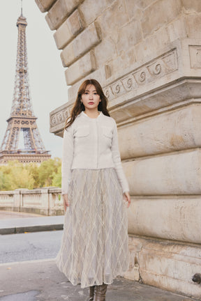 【crystal pink】Corinthia Shaggy Knit Set