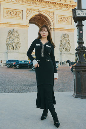 Isaline Long Knit Dress