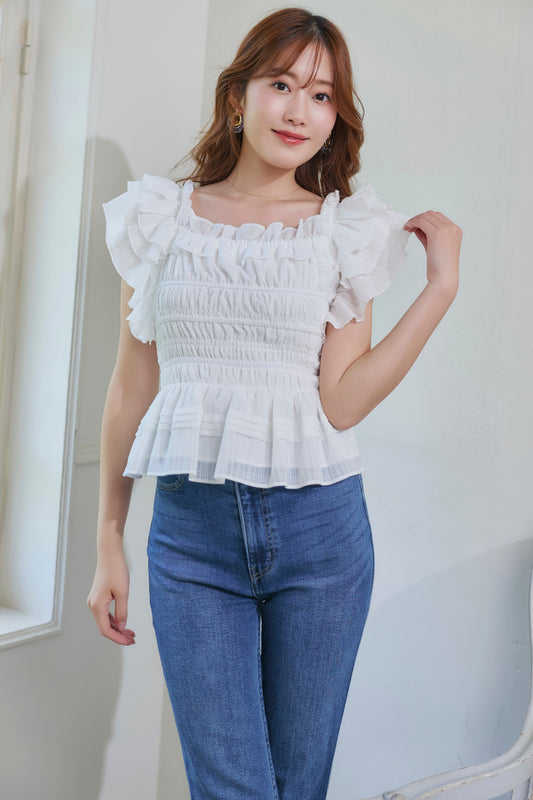 La Plage Peplum Top