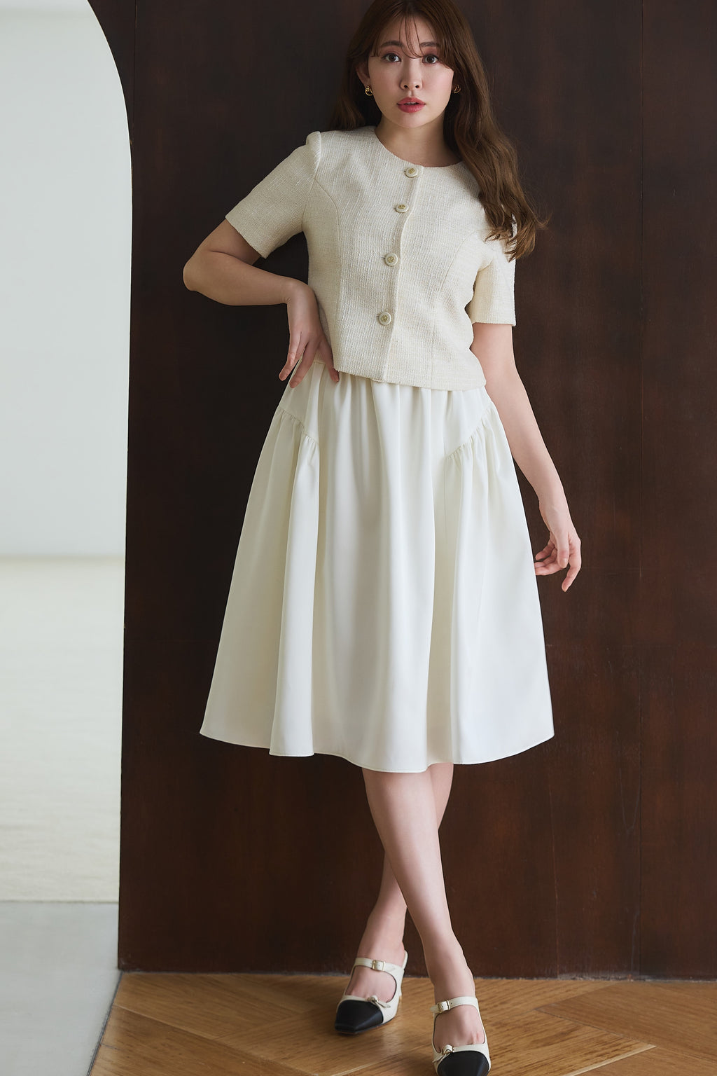 Satin Volume Midi Skirt Satin Volume Midi Skirt