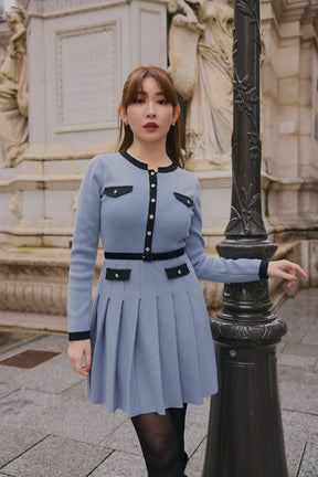 Gabrielle Belted Knit Dress