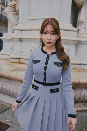 Gabrielle Belted Knit Dress