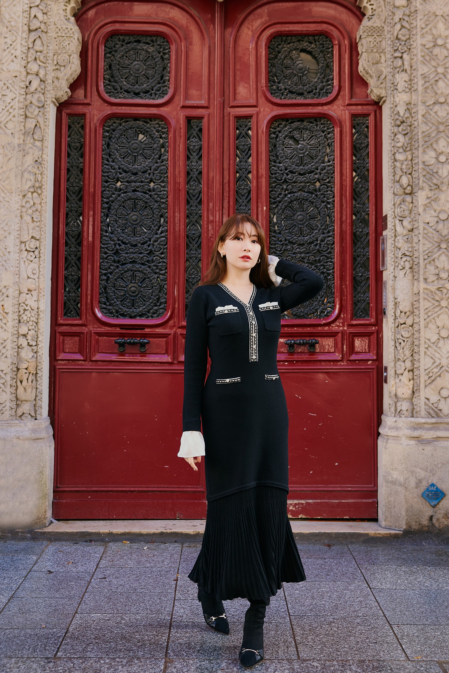 Isaline Long Knit Dress