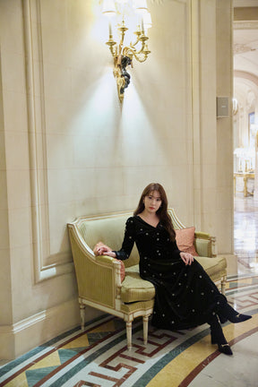 Belmont Floral Velour Dress