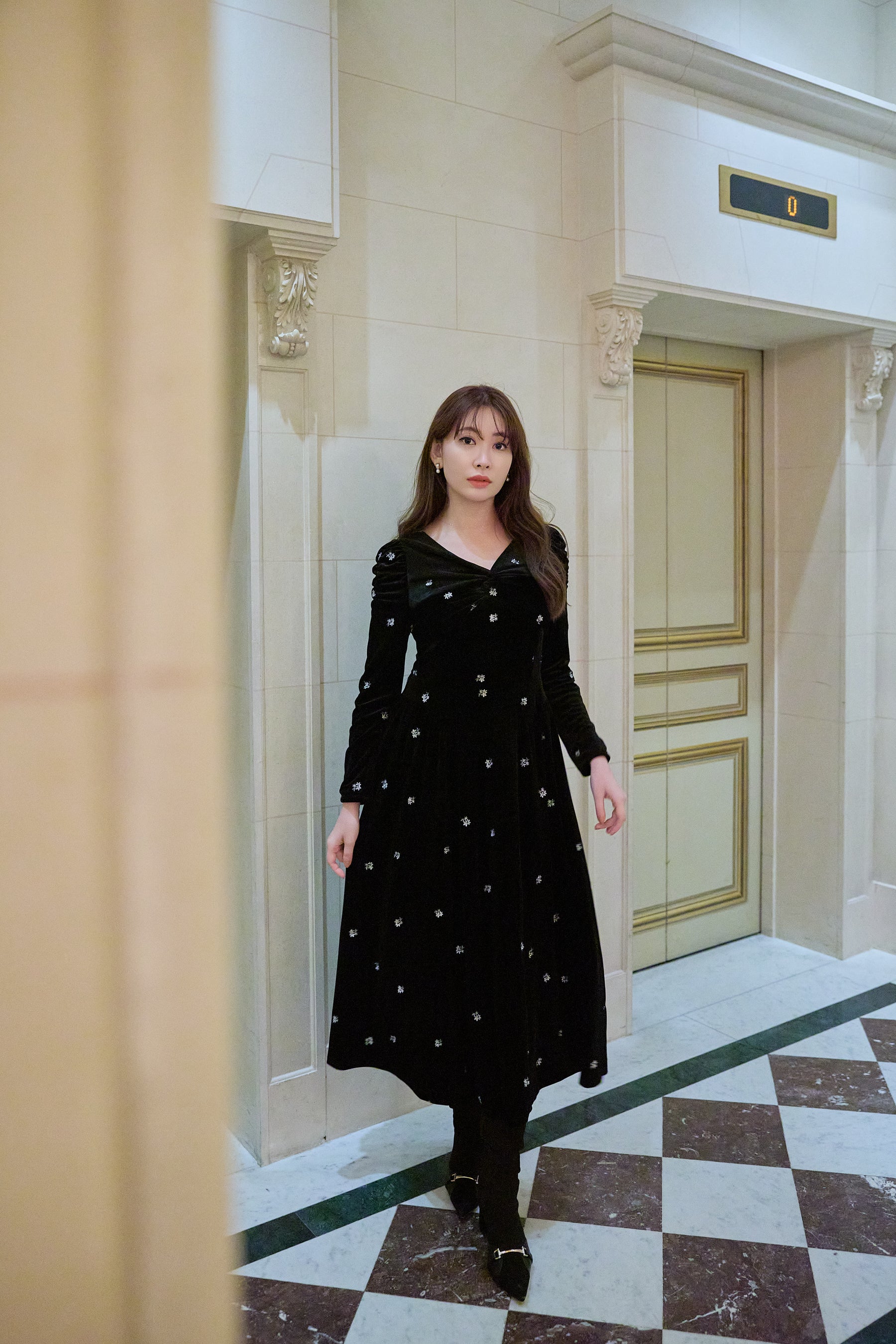 Belmont Floral Velour Dress