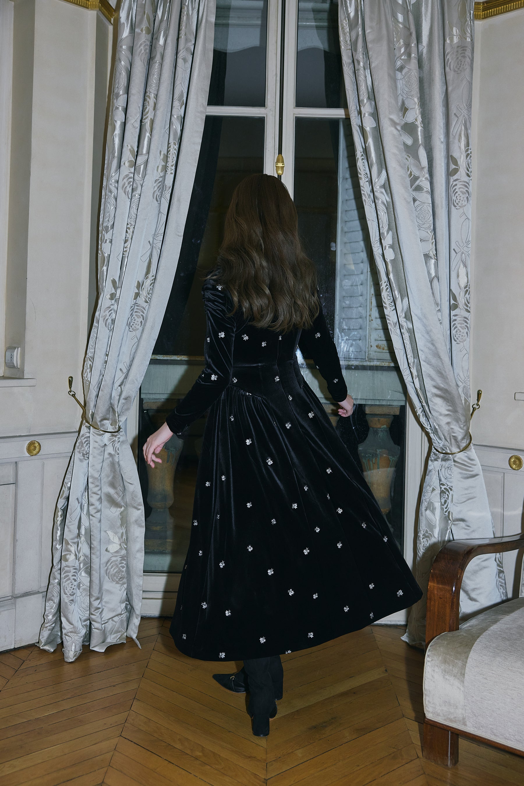 Belmont Floral Velour Dress