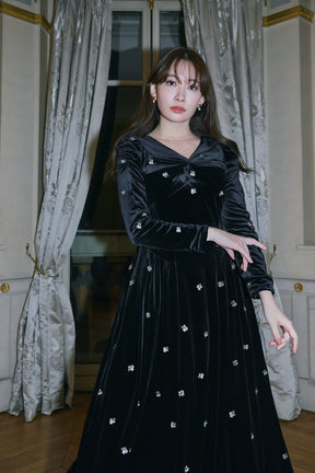 Belmont Floral Velour Dress