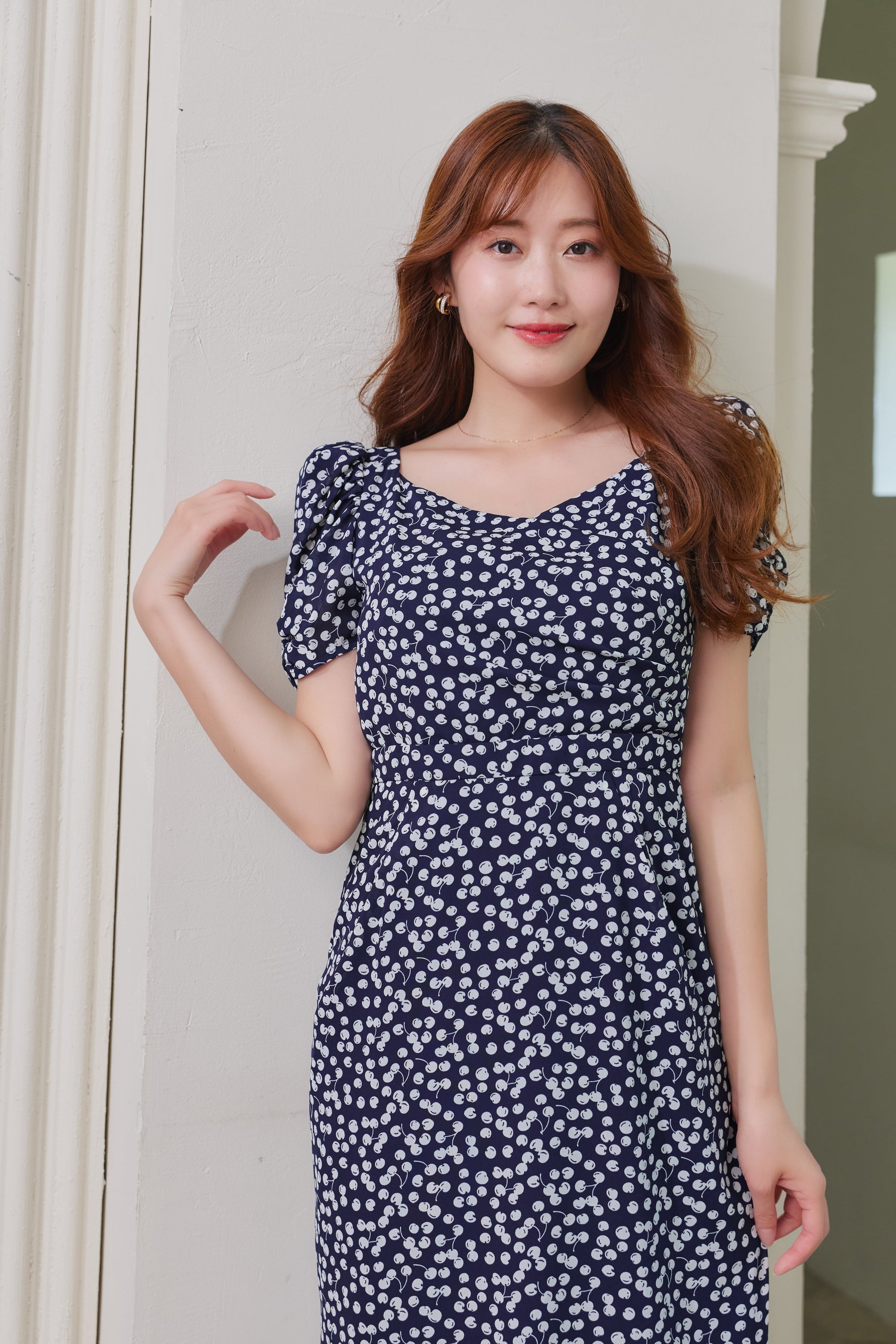 新色】Cherry Pattern Cache-Coeur One-Piece
