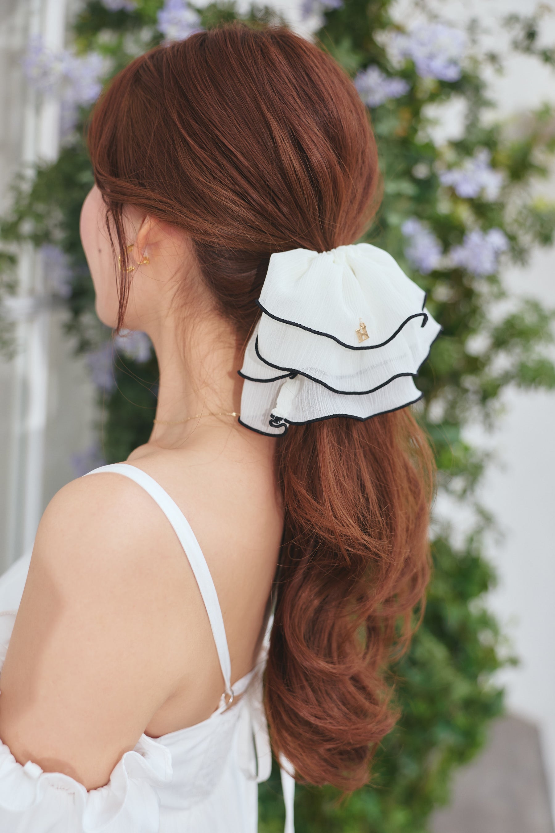 Big Floral Chiffon Chouchou		