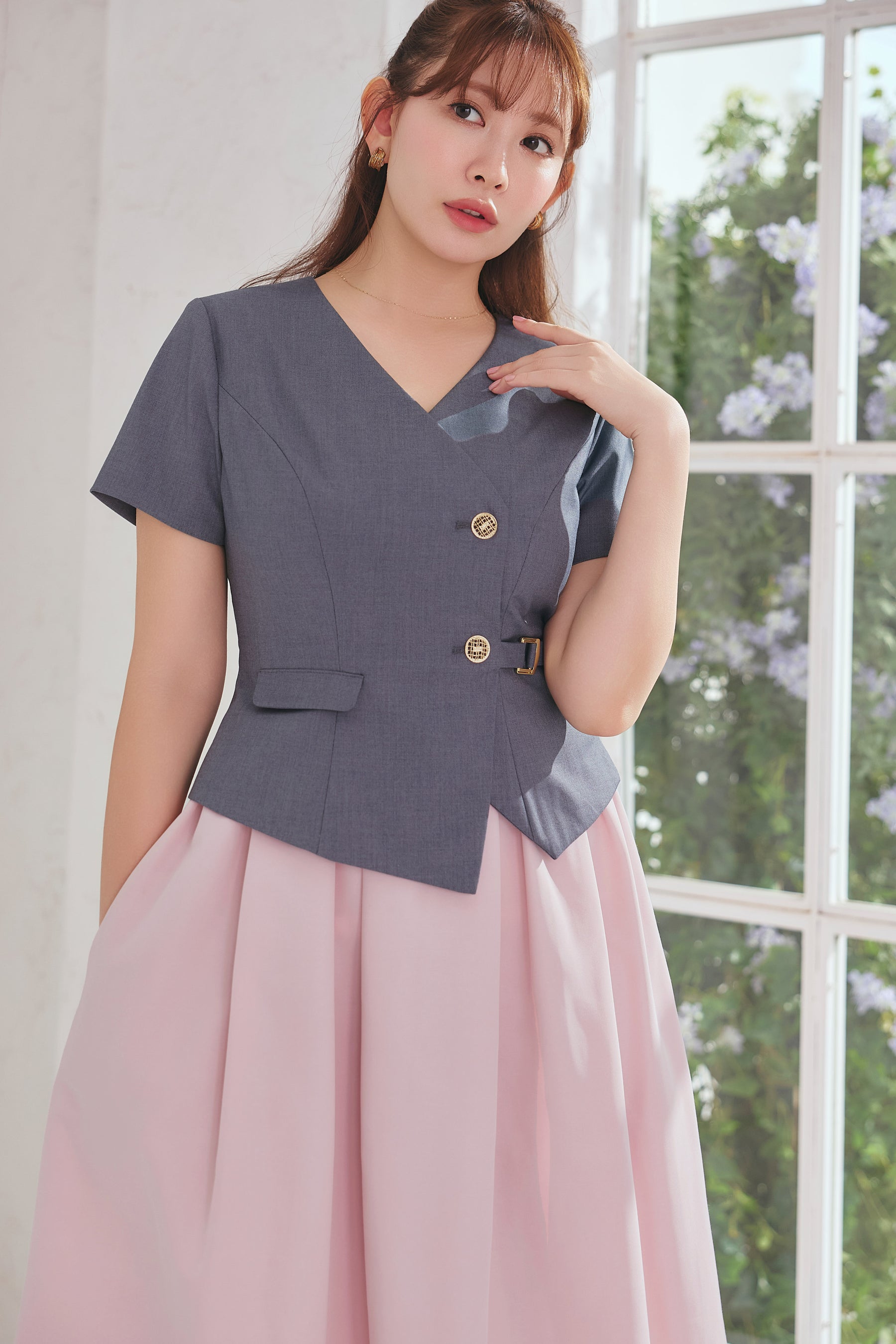 Asymmetrical Belted Docking Dress