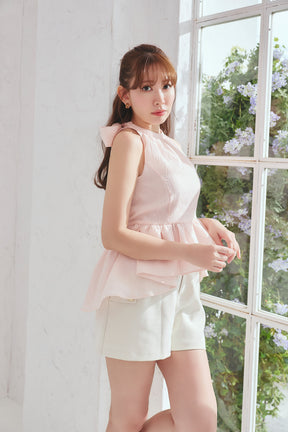 Mila Bow Peplum Blouse		