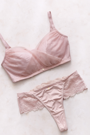 【5月下旬發送】【nude rose】Minimizer Bra & Shorts Set 