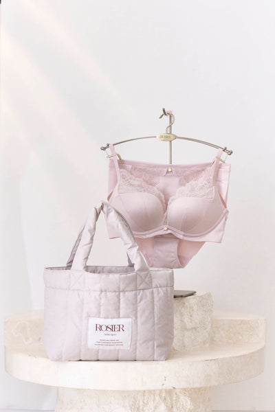 nude rose】ROSIER Padded Tote Set