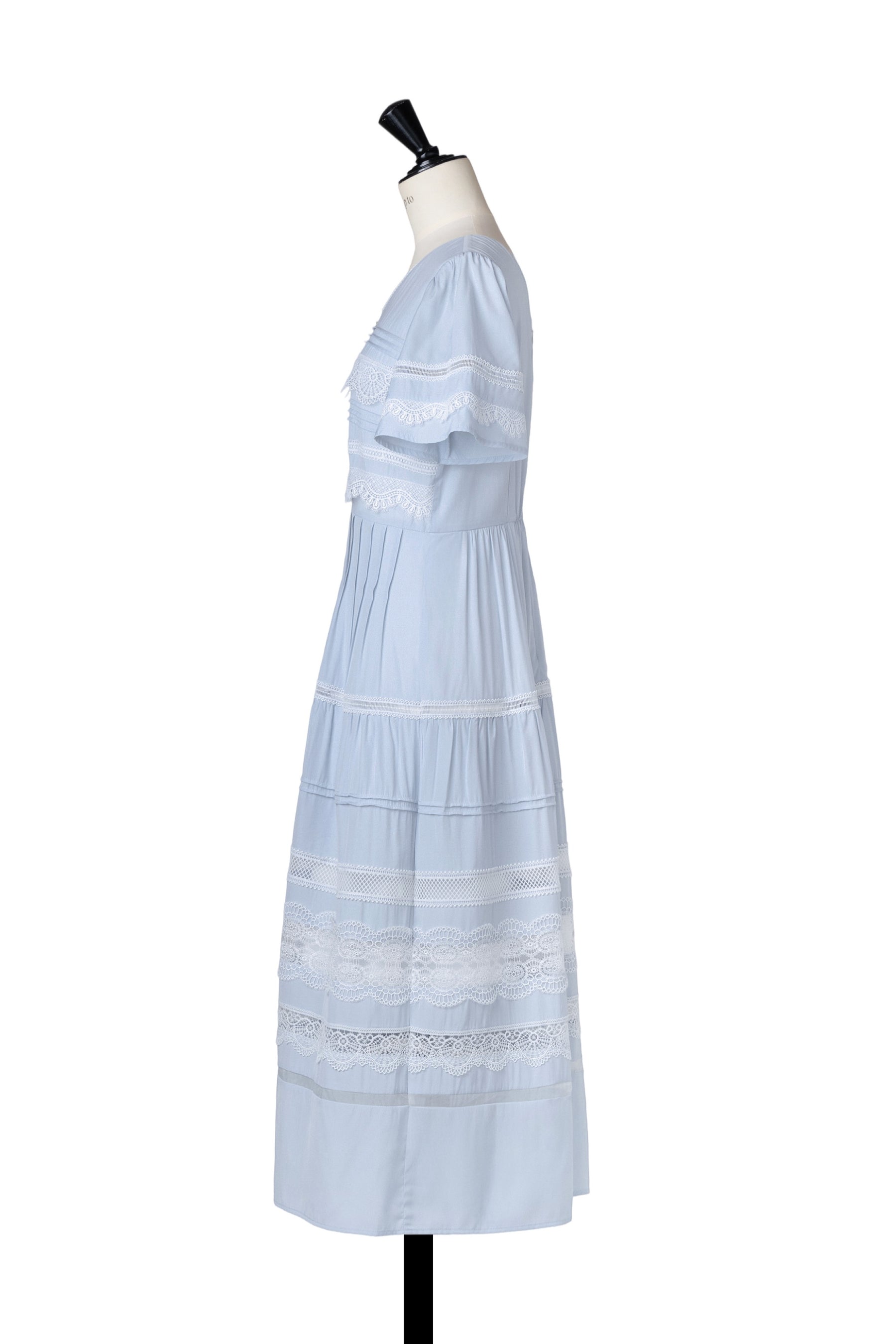 Clair Pintuck Lace Dress