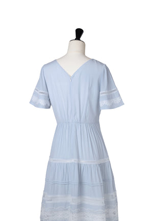 Clair Pintuck Lace Dress