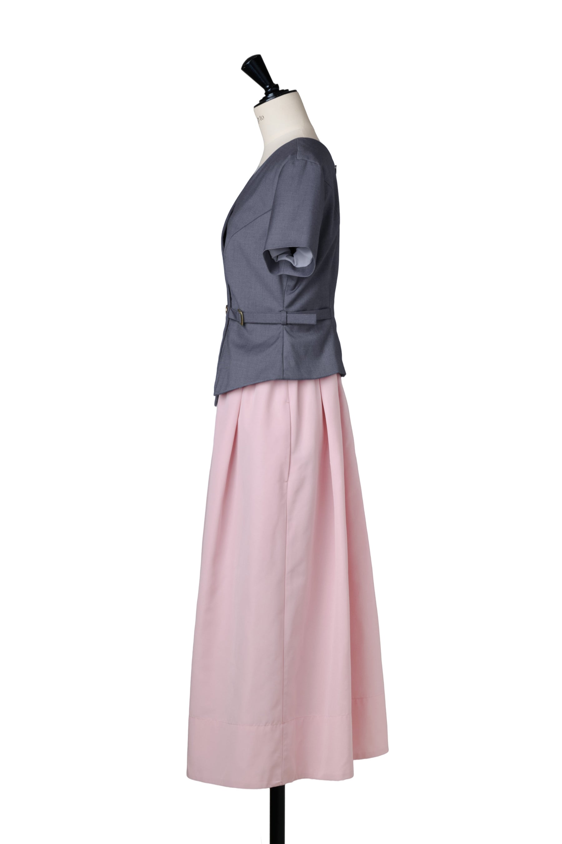 Asymmetrical Belted Docking Dress