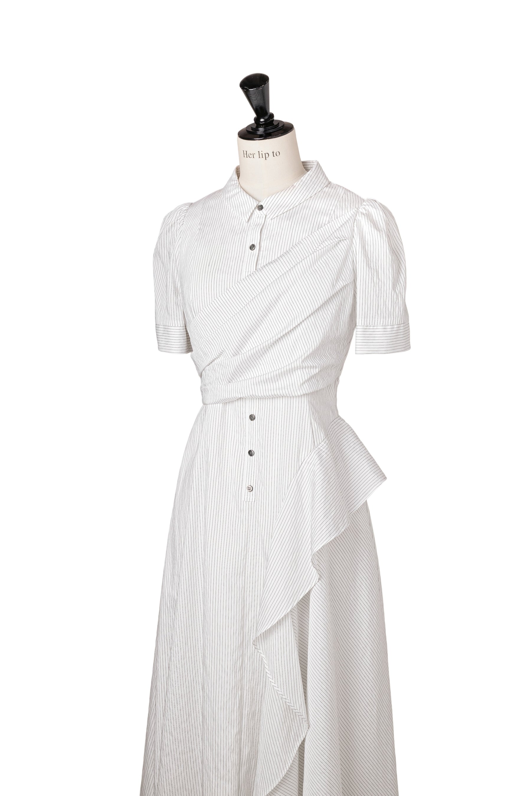 Striped Asymmetrical Shirt Dress