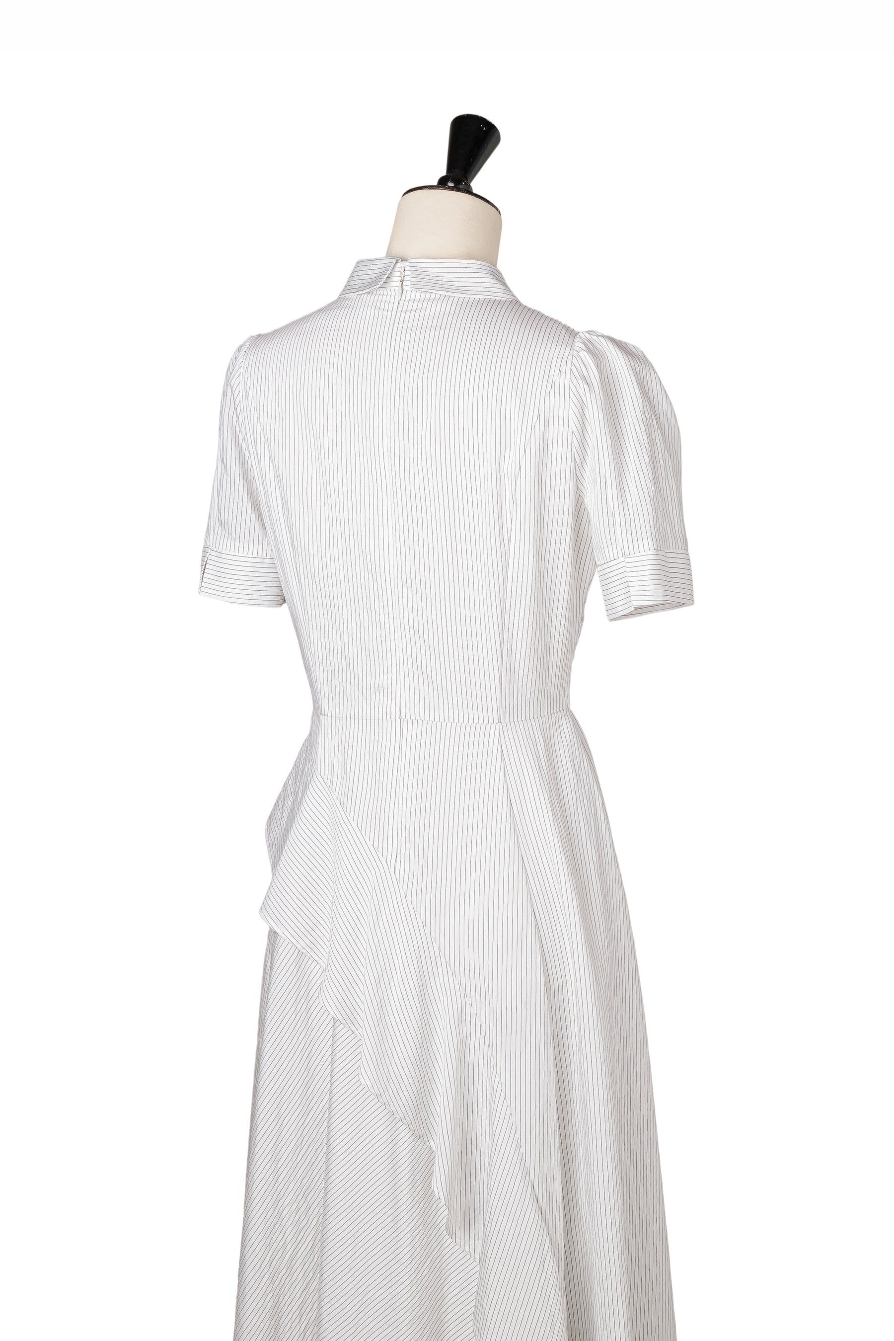 Striped Asymmetrical Shirt Dress